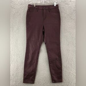 Simply Vera Vera Wang Skinny Jeans Womens 2 Purple Shimmer High Rise